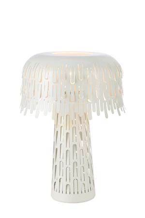 Lampa stołowa Markslojd Verbera biała stalowa 38 cm 109006