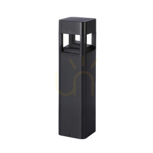 Czarna Lampa Stojąca Ogrodowa Foleda LED
