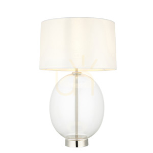 Lampa Stołowa Kelda Oval Srebrny Endon