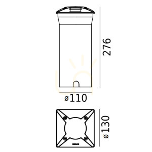 Lampa Najazdowa RENA NORLYS 1653BL Czarny GU10 3000K Norlys