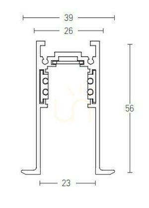 Magnetic Recessed Track 3M White ZAMBELIS