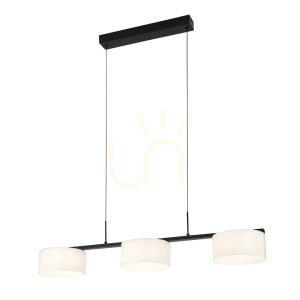 Czarna Lampa Wisząca Austis LED 3-punktowa