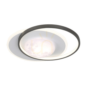 Czarny Nowoczesny Plafon Desulo LED