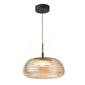Czarna Lampa Wisząca Loculi LED