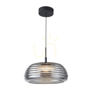 Czarna Lampa Wisząca Loculi LED