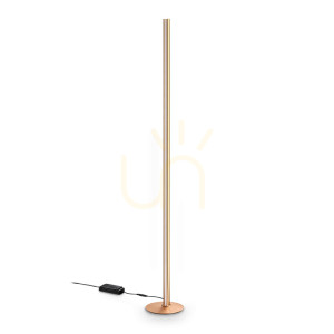Lampa stojąca Ideallux Dorica 366159 LED 50W miedziana 190 cm