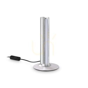 Lampa stołowa Ideallux Dorica 354149 srebrna LED 8W ściemnialna 13 cm
