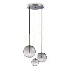 Lampa wisząca Ideallux Equinoxe 364834 chrom szkło 3xG4 42 cm