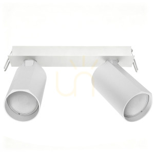 Lampa sufitowa wpuszczana bora kj2104 2xgu10 biały