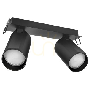 Lampa sufitowa wpuszczana bora kj2104 2xgu10 czarny