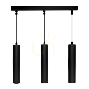 Lampa wisząca 3 x gu10 esla kj217 czarny