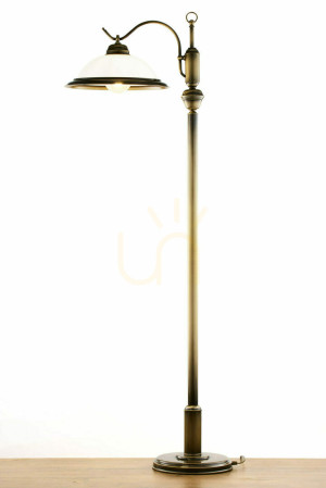 Lampa podłogowa OPAL Mosiądz E27 JUPITER