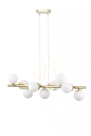 Lampa wisząca Sigma Avola 9-punktowa złota biała 40797