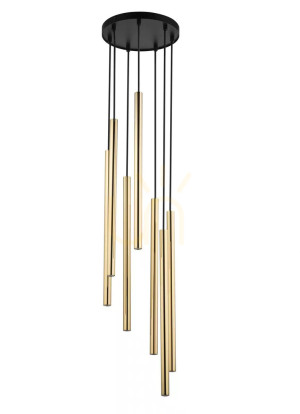 Lampa wisząca Sigma SOPEL LUX 7 czarno-złota 40740