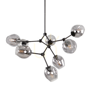 Czarna Lampa Wisząca Ferral E27 8-punktowa