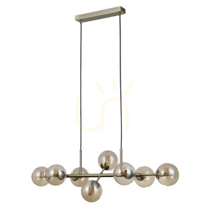 Brązowa Lampa Wisząca Erimida LED 8-punktowa