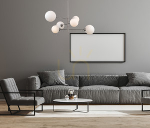 Srebrna Lampa Wisząca Evora G9 6-punktowa