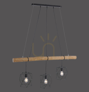 Lampa Wisząca EDGAR 15503-18 Czarny 3xE27