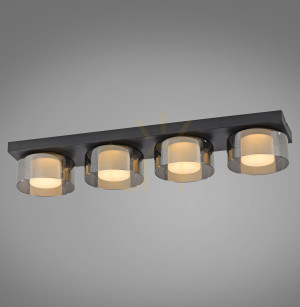 Plafon RIKA 6164-18 Czarny 4xLED