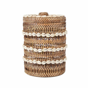 Koszyk wiklinowy naturalny 21x21x30 cm Baskets Shell Storage Bin