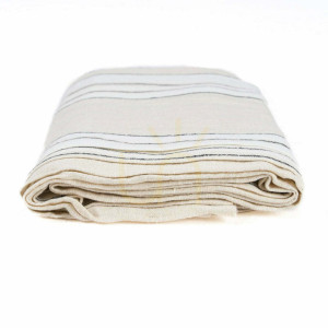 Obrus Provence Natural Black White 150x250 Table Linen