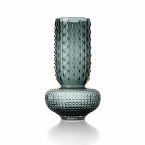 Wazon dekoracyjny szafirowy niebieski L 38 cm