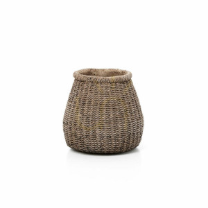 Doniczka Handmade Faux-Puff Brązowa M Planters
