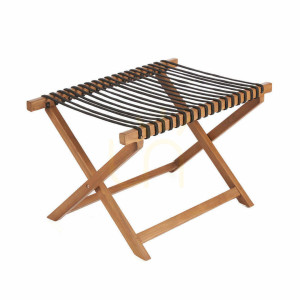 Taboret bagażowy drewniany naturalny 80x55x50 cm