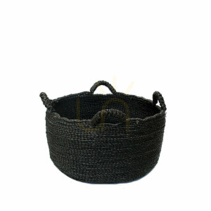 Koszyk wiklinowy Les Quatre Mains Baskets Black S 45x45x22 cm