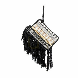 Kopertówka macrame czarna 20 cm