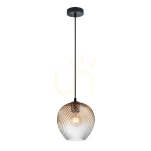 Czarna Lampa Wisząca Alias E27