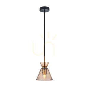 Czarna Lampa Wisząca Balme E27