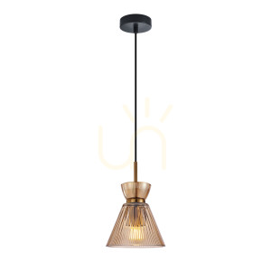 Czarna Lampa Wisząca Balme E27