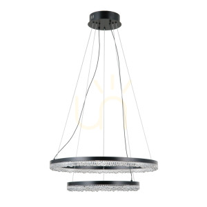Czarna Lampa Wisząca Barlo LED