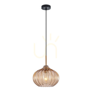 Złota Lampa Wisząca Pansol E27