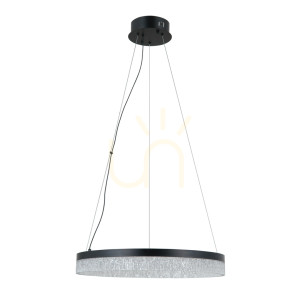 Czarna Lampa Wisząca Pantal LED