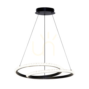 Czarna Lampa Wisząca Zalto LED