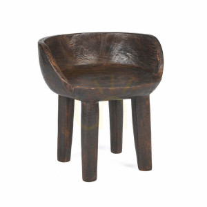 Taboret Sit Happens ciemny orzech 50x50x50 cm