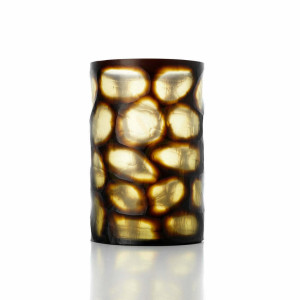 Wazon szklany Vague Dorée miodowy XL Glass Collection