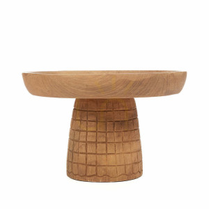 Naczynie na ciasto Teak Root Collection 24 cm naturalne