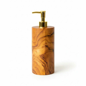 Dozownik mydła drewniany Teak Root Collection naturalny
