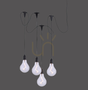 Lampa Wisząca ENNI 19094-18 Czarny 4xLED