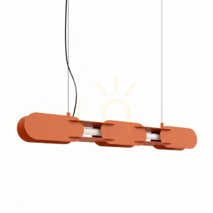Lampa wisząca CHAIN 91 ochra czerwona LED 3000K