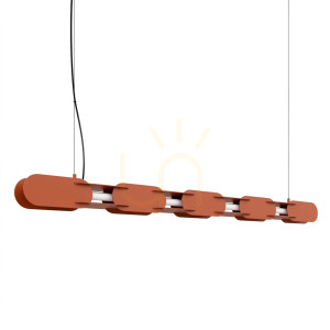 Lampa wisząca CHAIN 158 ochra czerwona LED 4000K