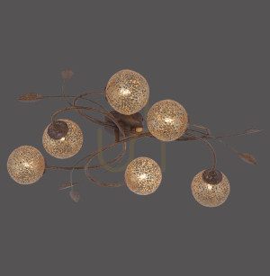 Plafon GRETA 6398-48 Rdzawy 6xG9