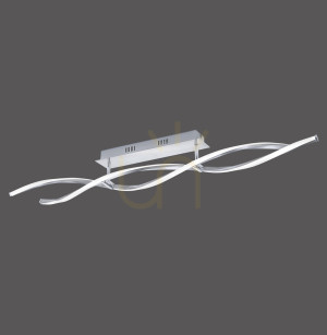 Plafon POLINA 9143-55 Srebrny 2xLED