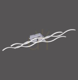 Plafon WAVE 15166-55 Srebrny 3xLED