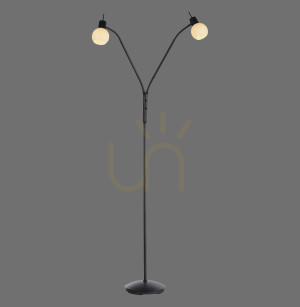 Lampa Podłogowa LOKI 12158-18 Czarny 2xE14