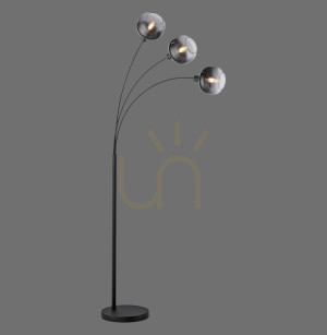 Lampa Podłogowa ZEA 15422-18 Czarny 3xE14
