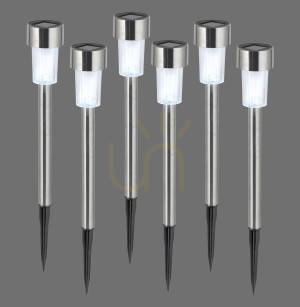 Lampa Ogrodowa ZUZI-SOL 19103-55-6 Srebrny 1xLED